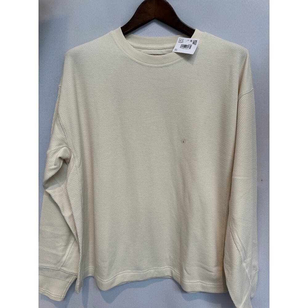Men’s American Eagle Cream Boxy Fit Waffle Jersey Size L